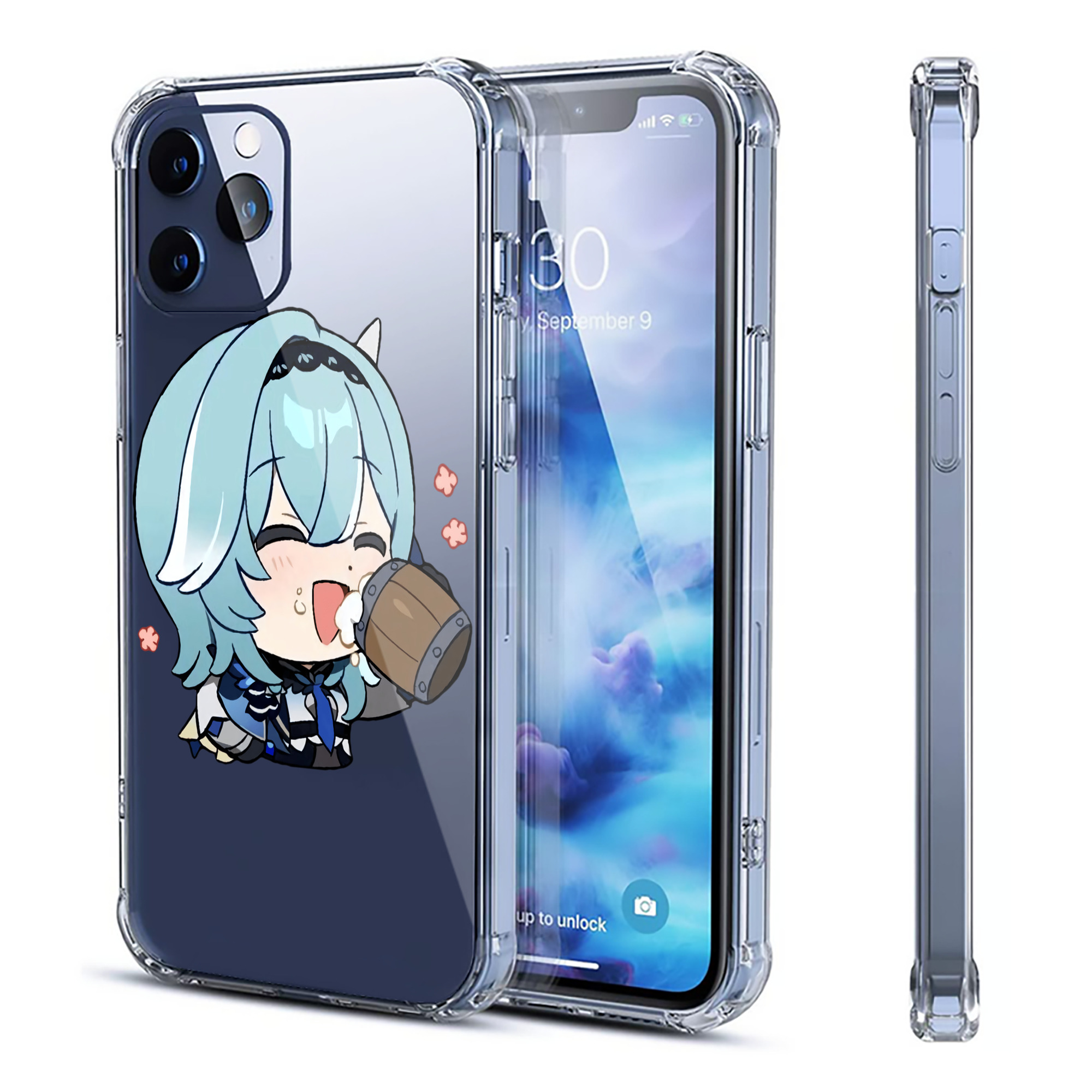 げんし神 优菈 ゆうら genshin Yūra 【iPhone 12シリーズ対応】透明スマホケース（クリアソフトケース）
